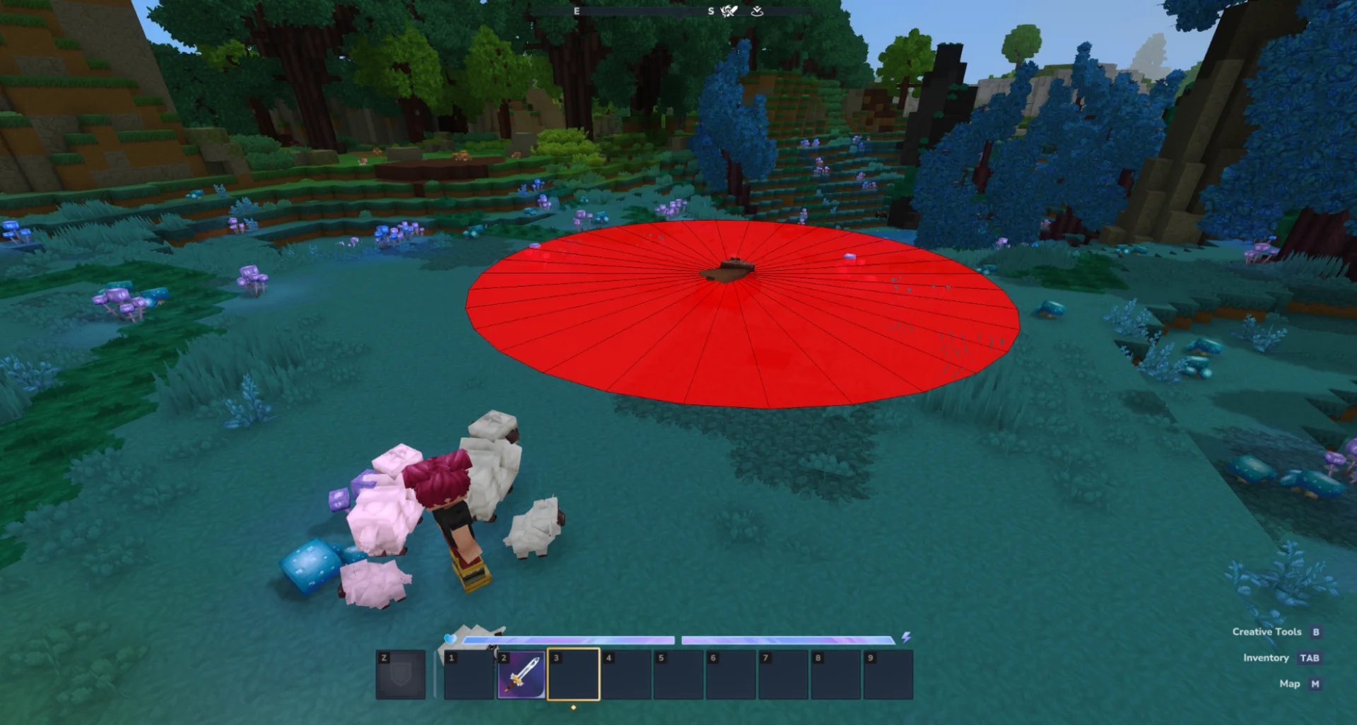 Визуализация VisSensorRanges: пример с медведем, когда активен только один сенсор (сон)